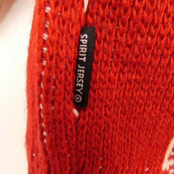 Spirit Jersey Sweater Unisex Adult M Oversized New York Red Knit Heavy Weight - Picture 9 of 12